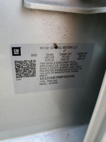 2021 CHEVROLET MALIBU LT - 1G1ZD5ST0MF022348