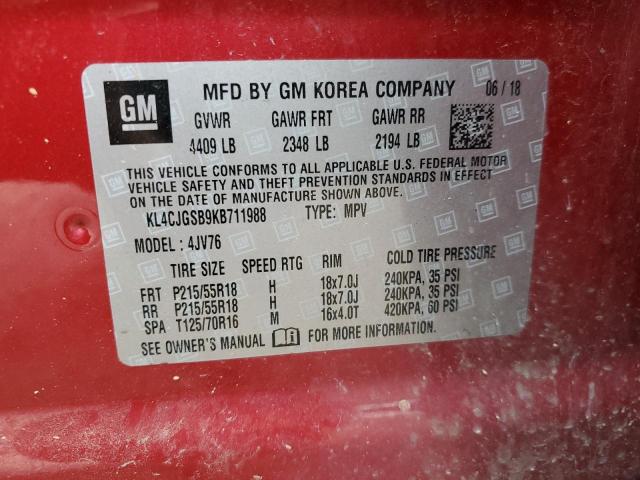 2019 BUICK ENCORE ESS - KL4CJGSB9KB711988