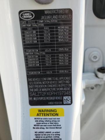 2023 LAND ROVER RANGE ROVE - SALZT2FX0PH197948