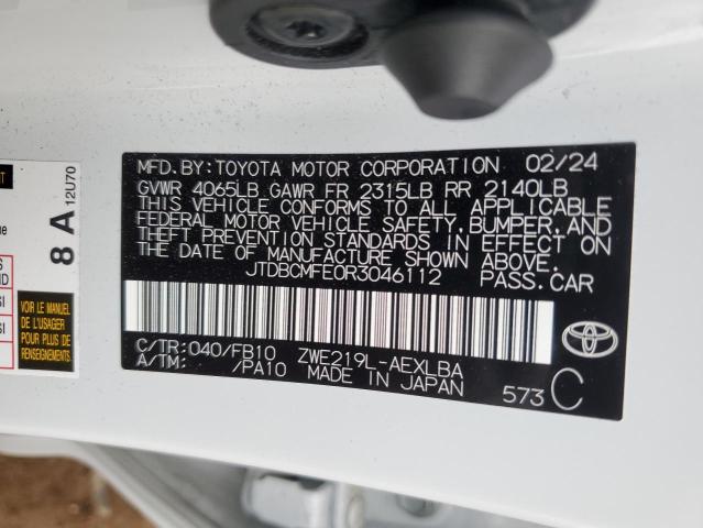 2024 TOYOTA COROLLA LE - JTDBCMFE0R3046112