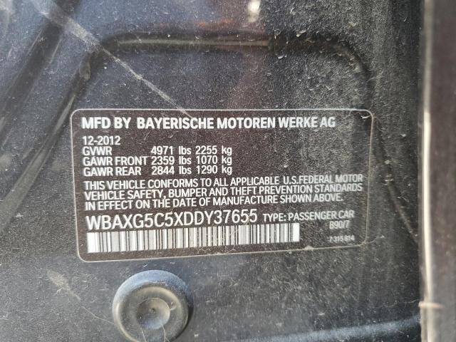 VIN WBAXG5C5XDDY37655 2013 BMW 5 Series, 528 I no.12