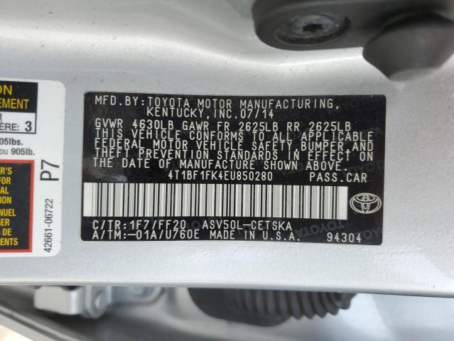 VIN 4T1BF1FK4EU850280 2014 Toyota Camry, L no.12