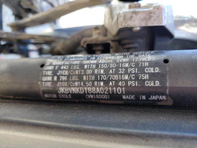 2008 KAWASAKI VN1600 D - JKBVNKD188A021101