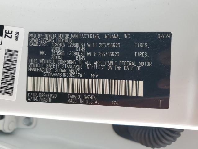 2024 LEXUS TX 350 BAS 5TDAAAA61RS005678