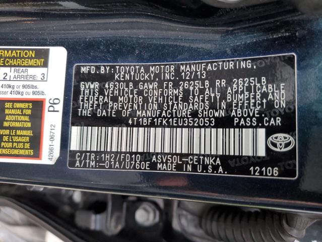 VIN 4T1BF1FK1EU352053 2014 Toyota Camry, L no.13