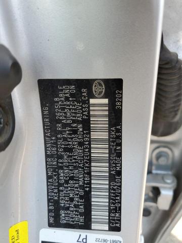 VIN 4T1BF1FK7EU434921 2014 Toyota Camry, L no.12