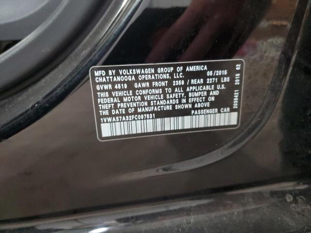 2015 VOLKSWAGEN PASSAT S - 1VWAS7A32FC097531