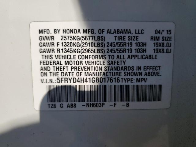 VIN 5FRYD4H41GB017616 2016 Acura MDX, Technology no.13