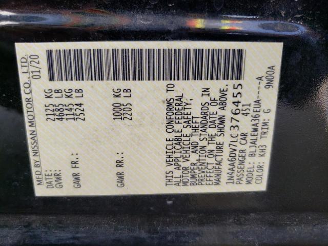 2020 NISSAN MAXIMA SL - 1N4AA6DV7LC376455