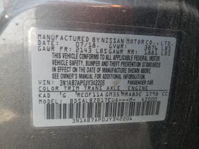 2018 NISSAN SENTRA S - 3N1AB7AP0JY342206