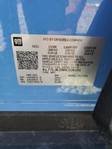2024 CHEVROLET TRAX 2RS - KL77LJE29RC036591