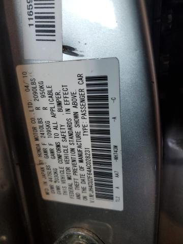 2010 ACURA TSX JH4CU2F64AC028231  68880994