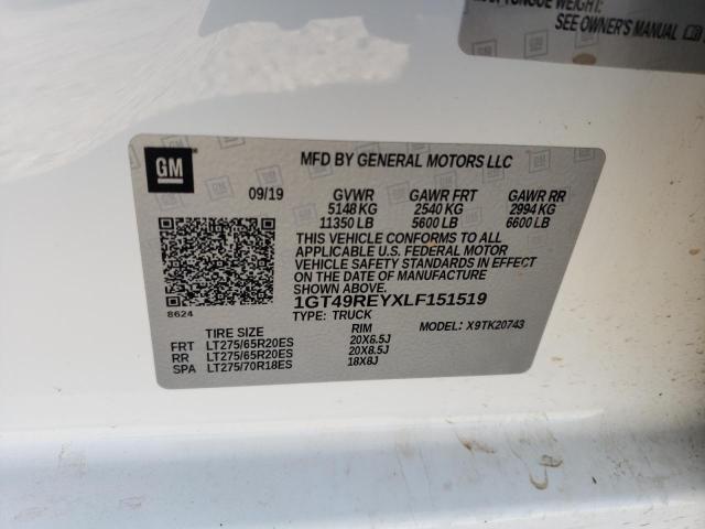 VIN 1GT49REYXLF151519 2020 GMC Sierra, K2500 Denali no.12