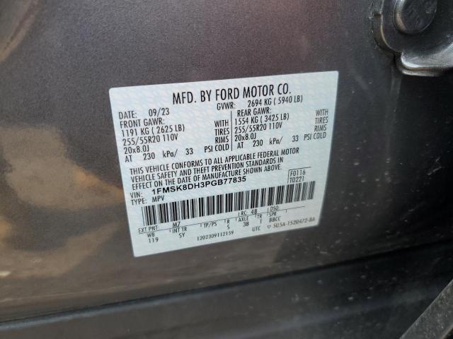 2023 FORD EXPLORER X - 1FMSK8DH3PGB77835
