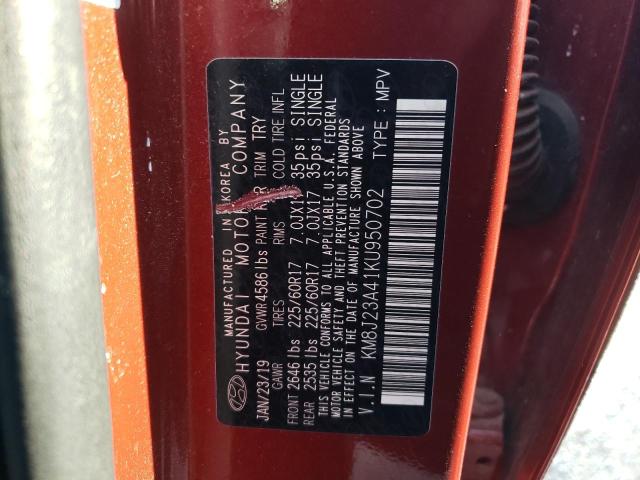 2019 HYUNDAI TUCSON SE - KM8J23A41KU950702
