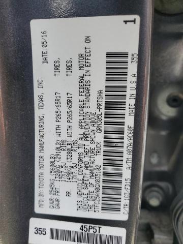 2016 TOYOTA TACOMA DOU - 5TFCZ5AN0GX035102