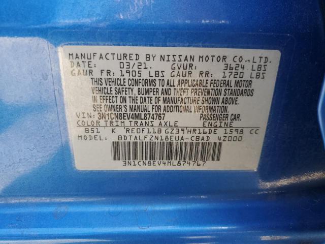 2021 NISSAN VERSA SV - 3N1CN8EV4ML874767