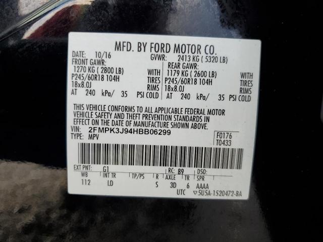 2017 FORD EDGE SEL - 2FMPK3J94HBB06299