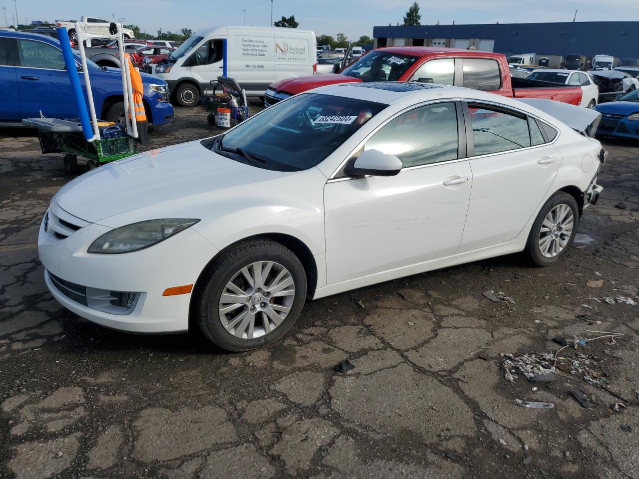 MAZDA 6 I 2010 white  gas 1YVHZ8CH4A5M40990 photo #1