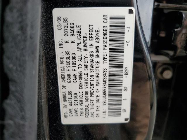 2006 ACURA 3.2TL 19UUA65576A038433  65734384