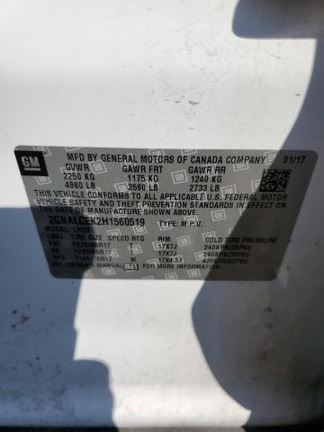 2017 CHEVROLET EQUINOX LT - 2GNALCEK2H1560519