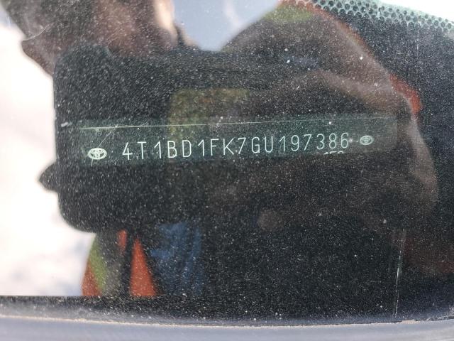 2016 TOYOTA CAMRY HYBR 4T1BD1FK7GU197386