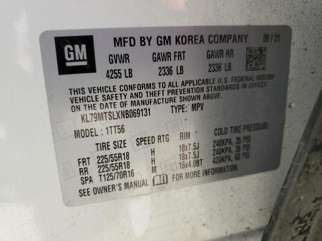 2022 CHEVROLET TRAILBLAZE - KL79MTSLXNB069131