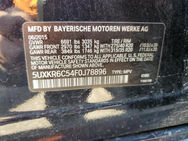 VIN 5UXKR6C54F0J78896 2015 BMW X5, Xdrive50I no.12