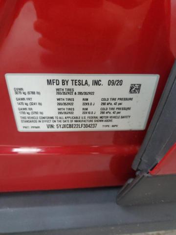 VIN 5YJXCBE22LF304237 2020 Tesla MODEL X no.14