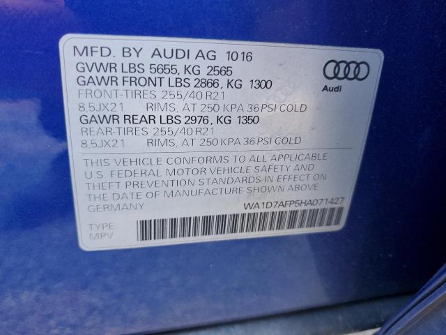 VIN WA1D7AFP5HA071427 2017 Audi Q5, Premium Plus S-... no.14