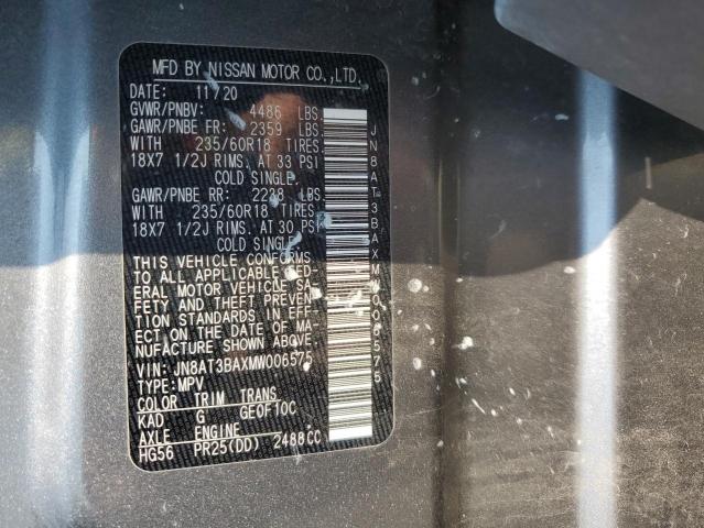 2021 NISSAN ROGUE SV - JN8AT3BAXMW006575