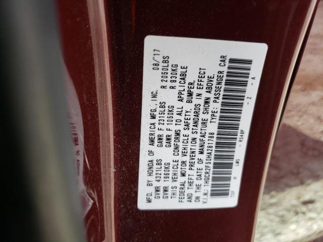 2017 HONDA ACCORD SPO - 1HGCR2F50HA281788