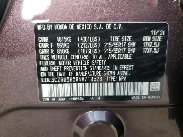 2022 HONDA HR-V EX 3CZRU5H59NM719528