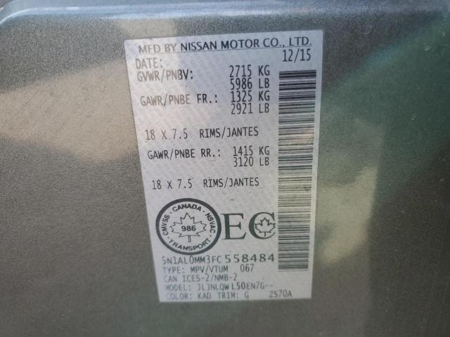 2015 INFINITI QX60 - 5N1AL0MM3FC558484