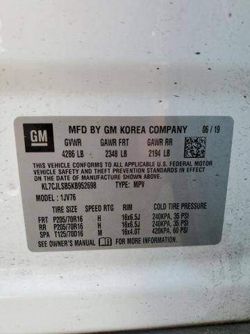 2019 CHEVROLET TRAX 1LT - KL7CJLSB5KB952698