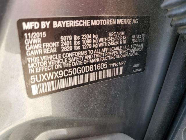 VIN 5UXWX9C50G0D81605 2016 BMW X3, Xdrive28I no.12