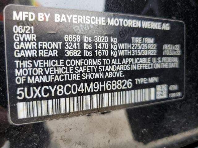 VIN 5UXCY8C04M9H68826 2021 BMW X6, M50I no.13