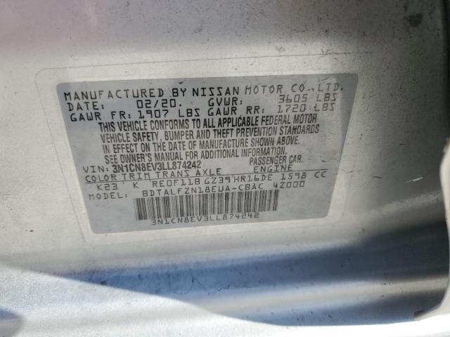 2020 NISSAN VERSA SV - 3N1CN8EV3LL874242