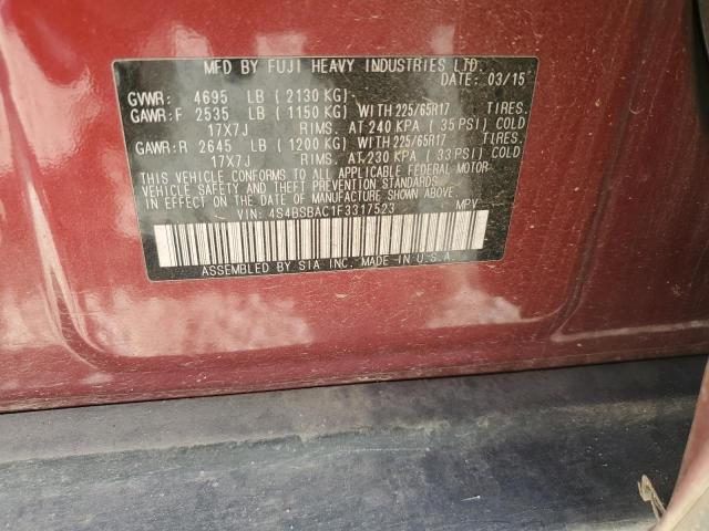 2015 SUBARU OUTBACK 2. - 4S4BSBAC1F3317523