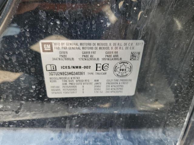 2017 GMC SIERRA K15 - 3GTU2NEC5HG340361