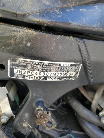 2007 HONDA CBR600 RR - JH2PC40007M005061