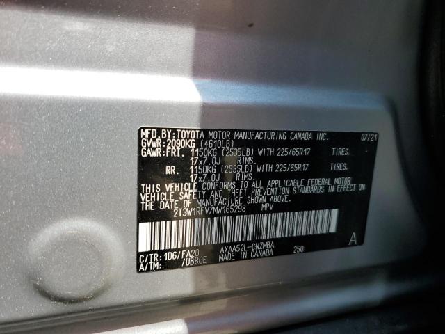 VIN 2T3W1RFV7MW165298 2021 Toyota RAV4, Xle no.13