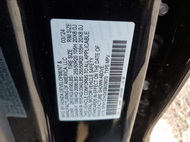 VIN 5FNYG1H3XSB009070 2025 HONDA PILOT no.13