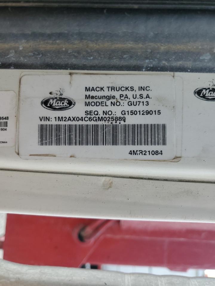 Lot #2935952755 2016 MACK 700 GU700