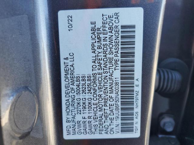 2022 ACURA TLX TECH A 19UUB6F50NA003811  67061264