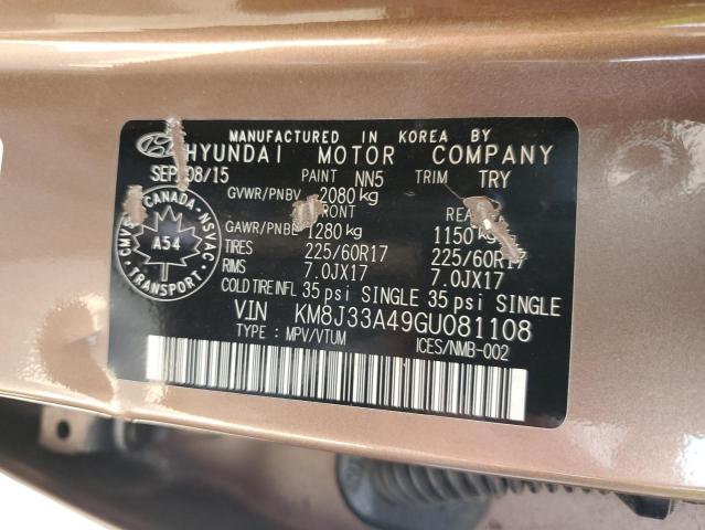 2016 HYUNDAI TUCSON LIM - KM8J33A49GU081108