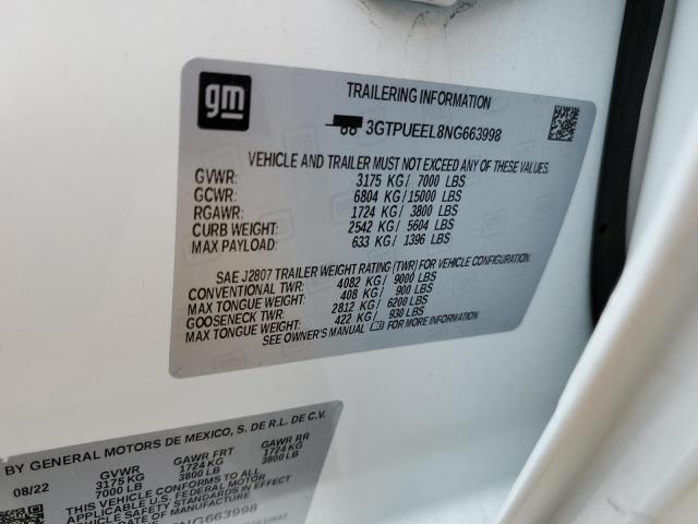 2022 GMC SIERRA K15 - 3GTPUEEL8NG663998