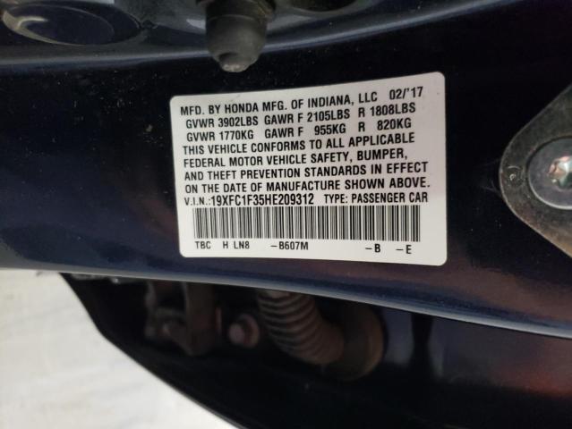 2017 HONDA CIVIC EX - 19XFC1F35HE209312