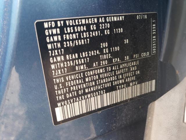 2017 VOLKSWAGEN TIGUAN WOL - WVGSV7AX9HW509782