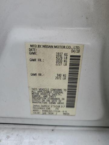 2018 NISSAN ALTIMA 2.5 - 1N4AL3AP0JC250837